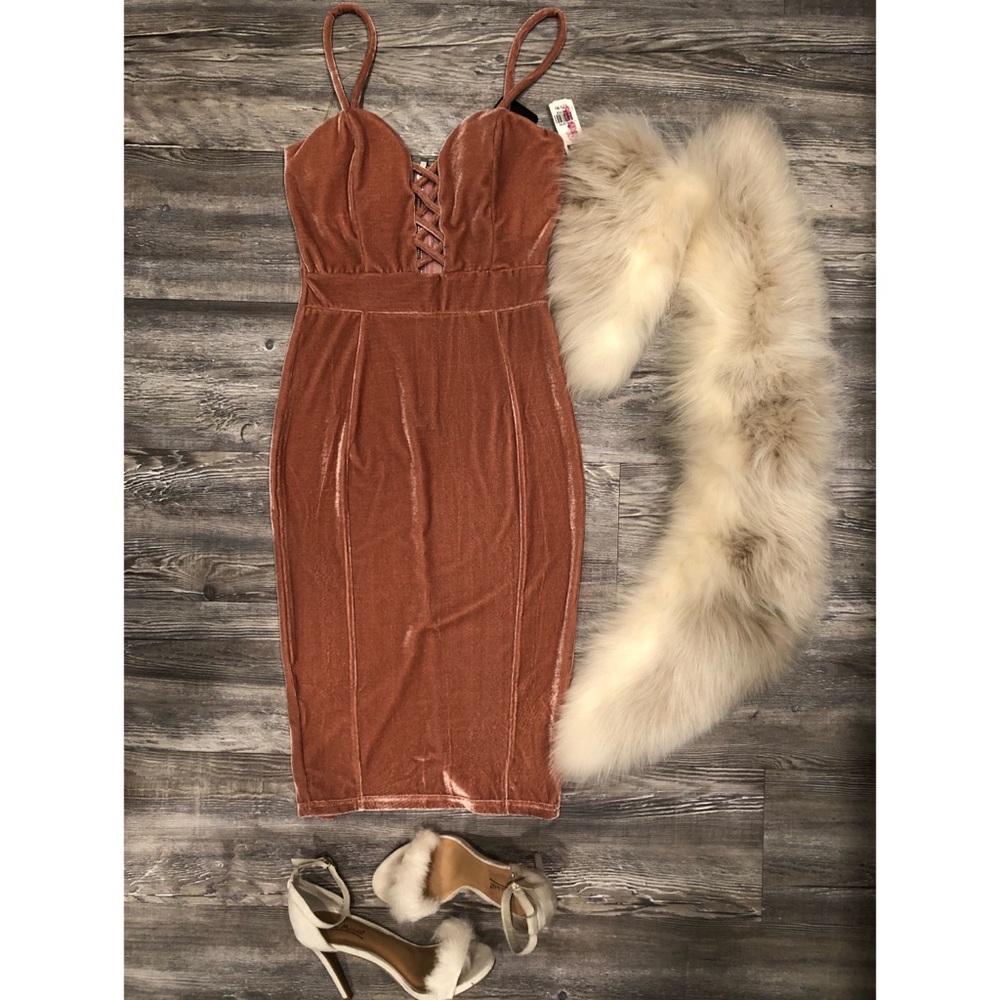 Mauve velour dress
